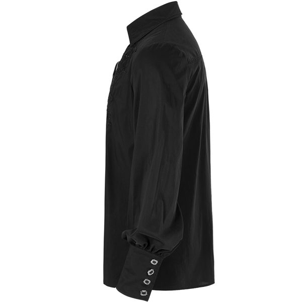 dernière tendance PUNK RAVE Chemise ‘Royal Vampire’ Noire 15
