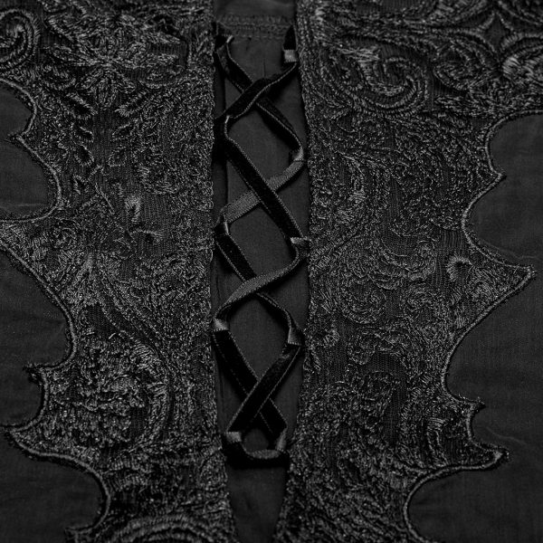 dernière tendance PUNK RAVE Chemise ‘Royal Vampire’ Noire 16