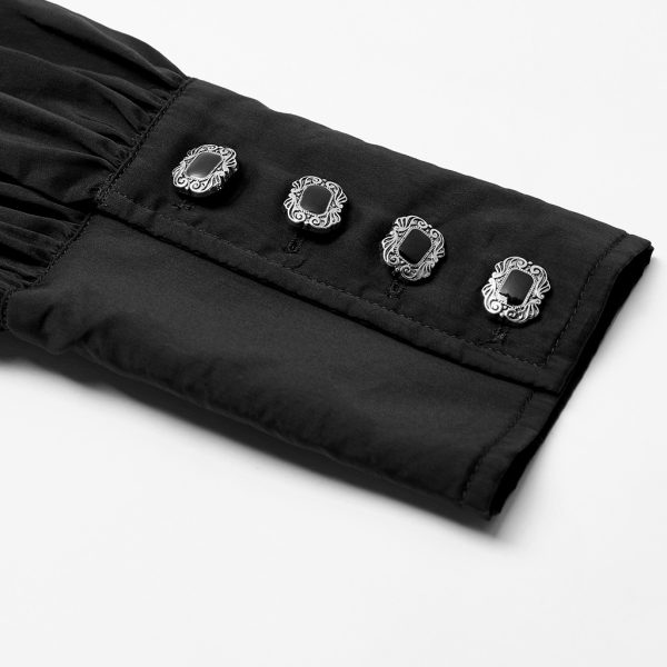 dernière tendance PUNK RAVE Chemise ‘Royal Vampire’ Noire 17