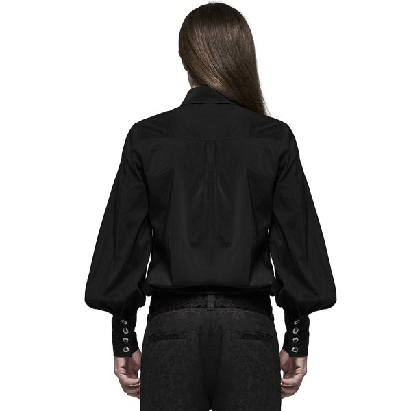 dernière tendance PUNK RAVE Chemise ‘Royal Vampire’ Noire 4