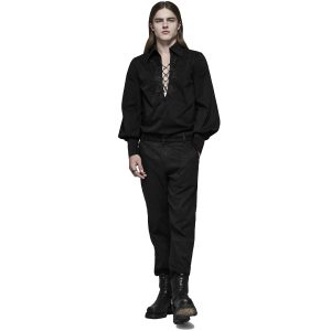 dernière tendance PUNK RAVE Chemise ‘Royal Vampire’ Noire 29