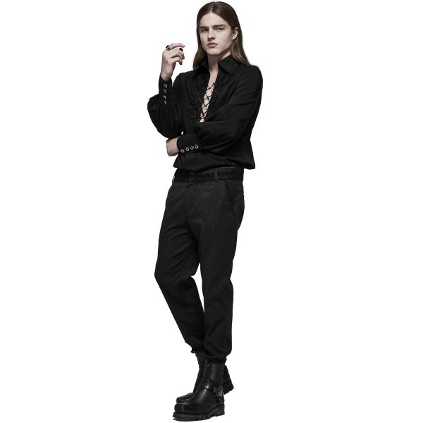 dernière tendance PUNK RAVE Chemise ‘Royal Vampire’ Noire 8