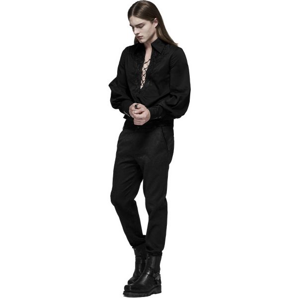 dernière tendance PUNK RAVE Chemise ‘Royal Vampire’ Noire 9