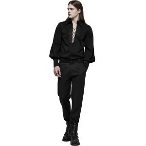 dernière tendance PUNK RAVE Chemise ‘Royal Vampire’ Noire 35