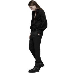 dernière tendance PUNK RAVE Chemise ‘Royal Vampire’ Noire 37