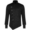 Large choix en ligne PUNK RAVE Chemise ‘Sinamore’ En Brocard Noire 40