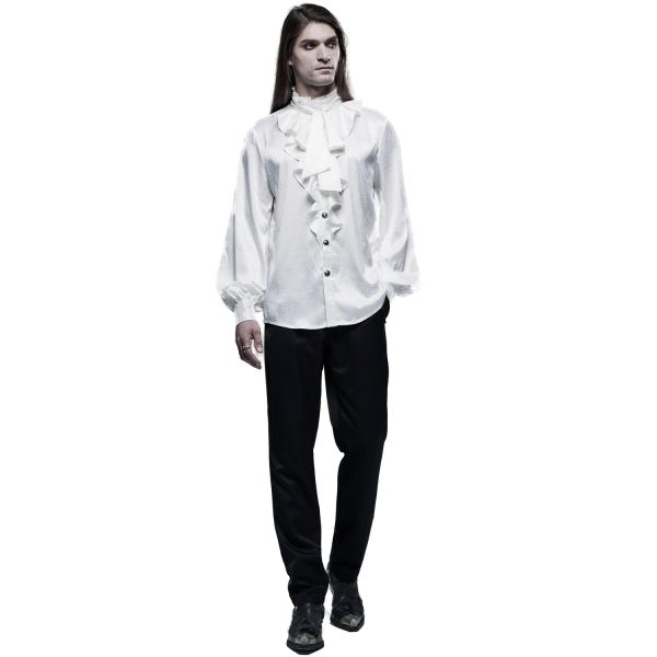 mode pas cher PUNK RAVE Chemise ‘Valerian’ En Jacquard Blanche 12