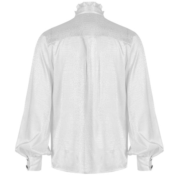 mode pas cher PUNK RAVE Chemise ‘Valerian’ En Jacquard Blanche 14