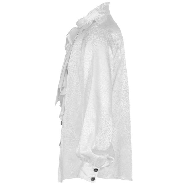 mode pas cher PUNK RAVE Chemise ‘Valerian’ En Jacquard Blanche 15