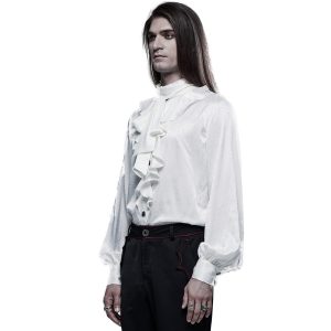 mode pas cher PUNK RAVE Chemise ‘Valerian’ En Jacquard Blanche 26