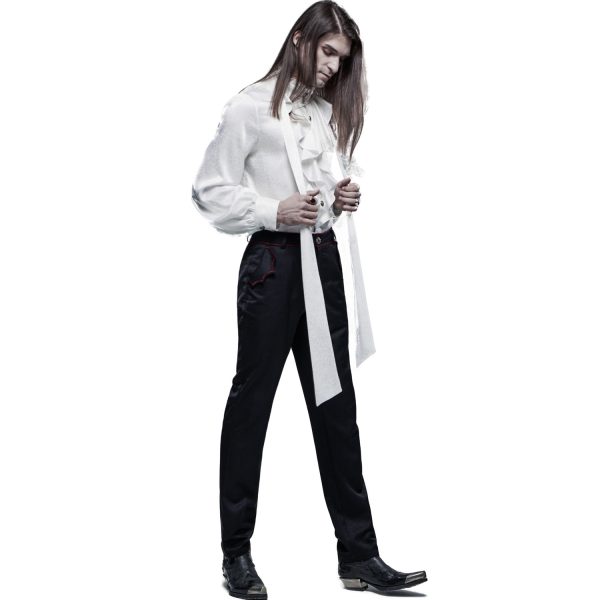 mode pas cher PUNK RAVE Chemise ‘Valerian’ En Jacquard Blanche 7