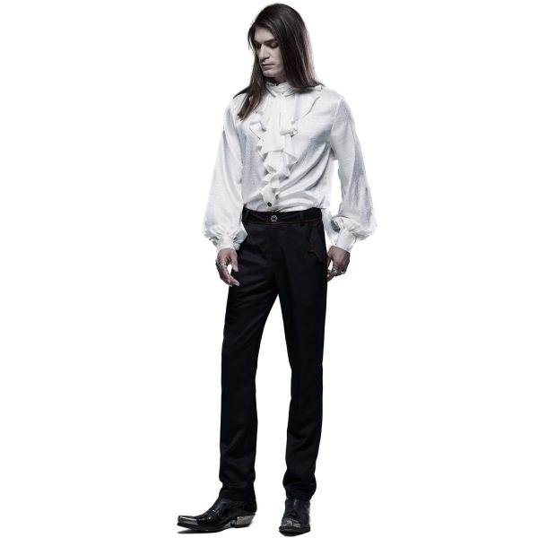 mode pas cher PUNK RAVE Chemise ‘Valerian’ En Jacquard Blanche 8