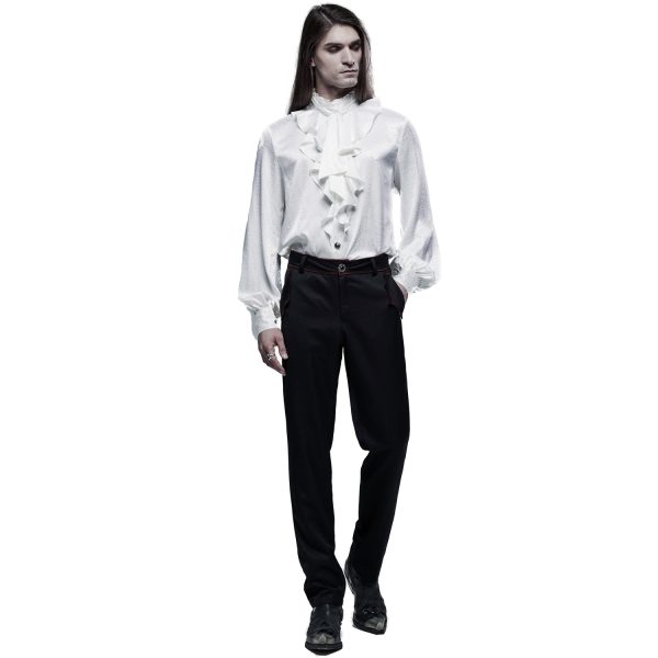 mode pas cher PUNK RAVE Chemise ‘Valerian’ En Jacquard Blanche 9