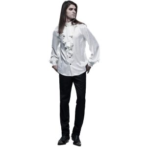 mode pas cher PUNK RAVE Chemise ‘Valerian’ En Jacquard Blanche 38