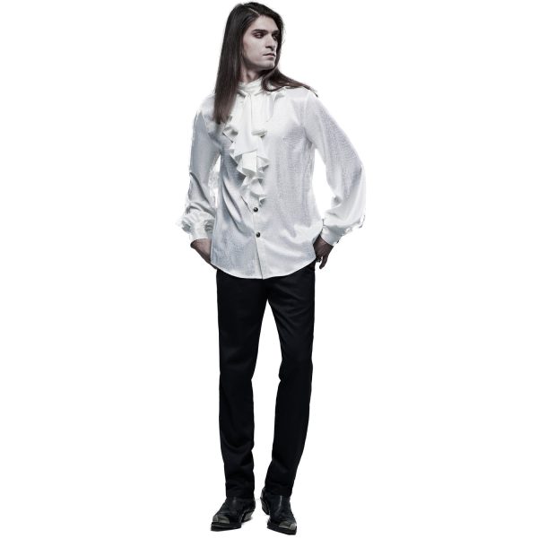mode pas cher PUNK RAVE Chemise ‘Valerian’ En Jacquard Blanche 11