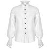 PUNK RAVE Chemise Victorienne ‘Asmodeus’ Blanche pas cher 38