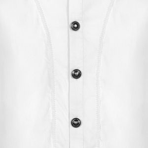PUNK RAVE Chemise Victorienne ‘Asmodeus’ Blanche pas cher 49