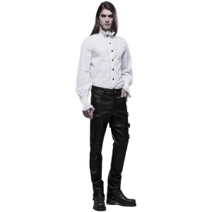 PUNK RAVE Chemise Victorienne ‘Asmodeus’ Blanche pas cher 31