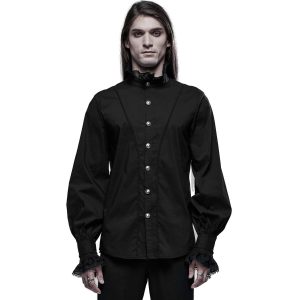 magasin PUNK RAVE Chemise Victorienne ‘Asmodeus’ Noire 19