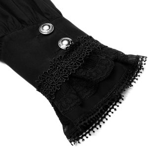 magasin PUNK RAVE Chemise Victorienne ‘Asmodeus’ Noire 45