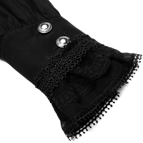 magasin PUNK RAVE Chemise Victorienne ‘Asmodeus’ Noire 16