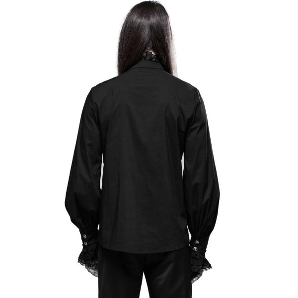 magasin PUNK RAVE Chemise Victorienne ‘Asmodeus’ Noire 4
