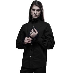 magasin PUNK RAVE Chemise Victorienne ‘Asmodeus’ Noire 25