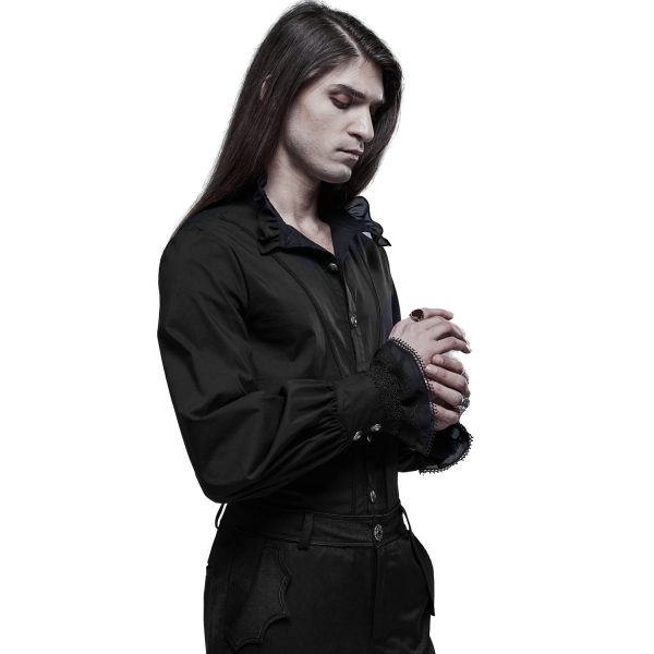 magasin PUNK RAVE Chemise Victorienne ‘Asmodeus’ Noire 7
