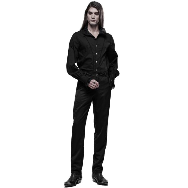 magasin PUNK RAVE Chemise Victorienne ‘Asmodeus’ Noire 8