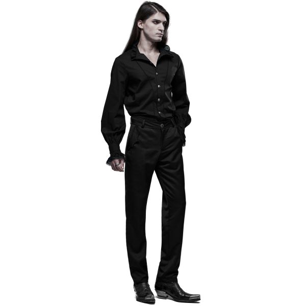 magasin PUNK RAVE Chemise Victorienne ‘Asmodeus’ Noire 9
