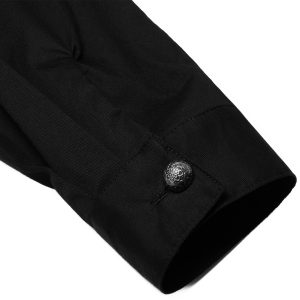 PUNK RAVE Chemise Victorienne ‘Goth Applique’ Noire en france 37