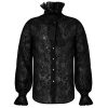 PUNK RAVE Chemise Victorienne ‘Gothic Noble’ Noire Distributeur Officiel 55