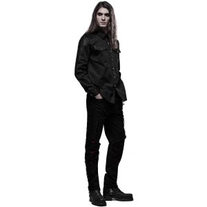 achat PUNK RAVE Chemise ‘Wolfram’ Noire 41