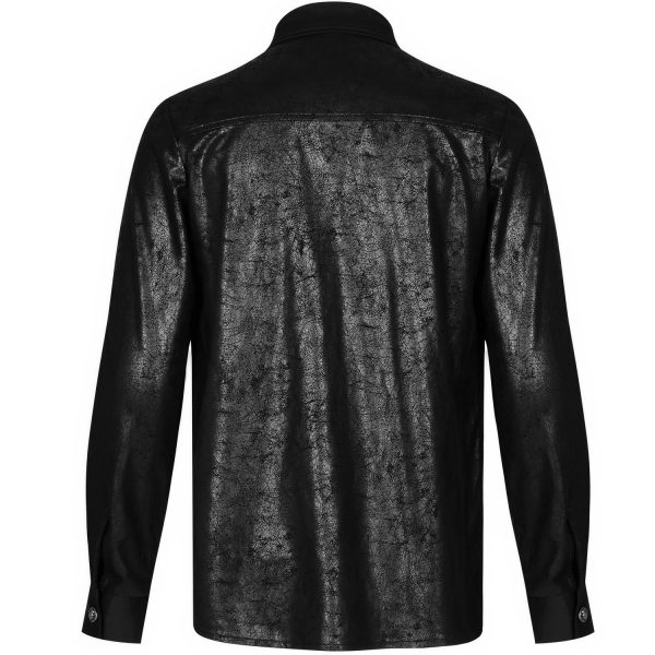 achat PUNK RAVE Chemise ‘Wolfram’ Noire 16