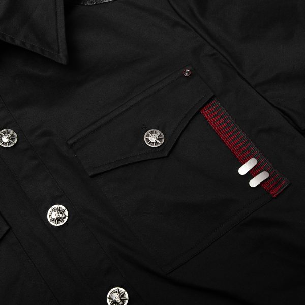 achat PUNK RAVE Chemise ‘Wolfram’ Noire 18