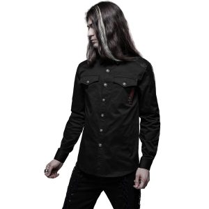 achat PUNK RAVE Chemise ‘Wolfram’ Noire 27