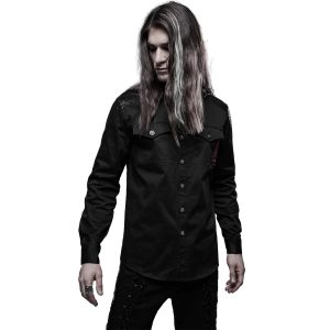 achat PUNK RAVE Chemise ‘Wolfram’ Noire 29