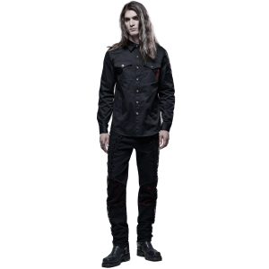 achat PUNK RAVE Chemise ‘Wolfram’ Noire 35