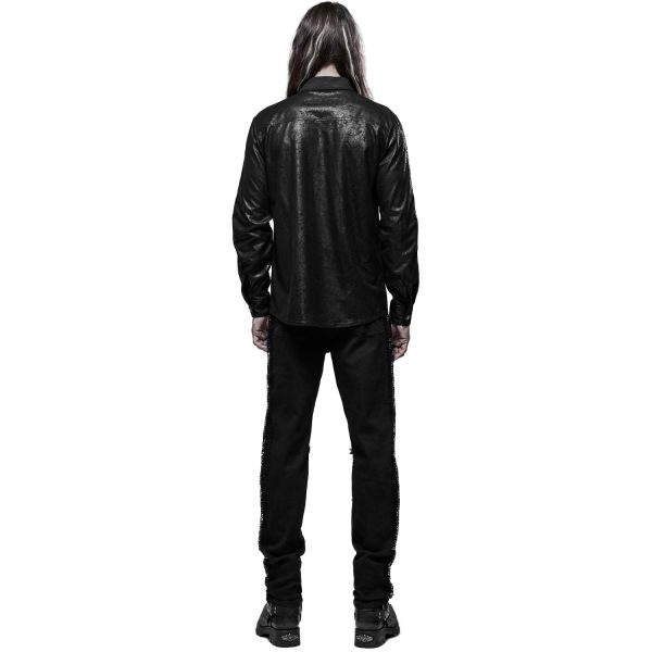 achat PUNK RAVE Chemise ‘Wolfram’ Noire 10