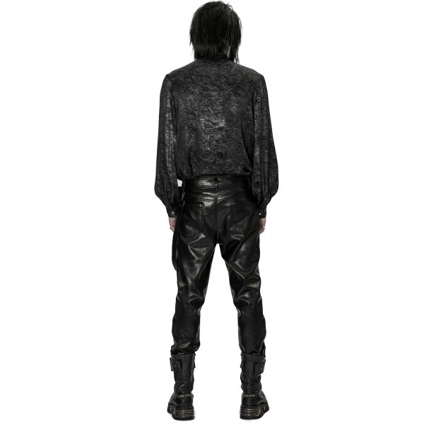 qualité supérieure PUNK RAVE Chemise ‘Xanthus’ Noire Et Argent 7