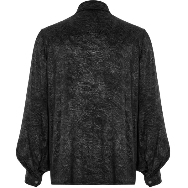 qualité supérieure PUNK RAVE Chemise ‘Xanthus’ Noire Et Argent 10