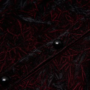 Boutique officielle PUNK RAVE Chemisier ‘Gothic Retro’ Rouge Et Noir 42