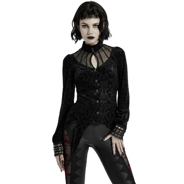 vente à bas prix PUNK RAVE Chemisier ‘Hecate’ Noir 3