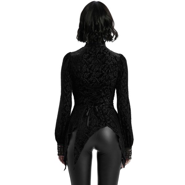 vente à bas prix PUNK RAVE Chemisier ‘Hecate’ Noir 4