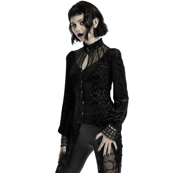 vente à bas prix PUNK RAVE Chemisier ‘Hecate’ Noir 5