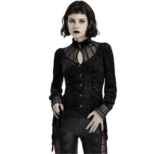vente à bas prix PUNK RAVE Chemisier ‘Hecate’ Noir 7