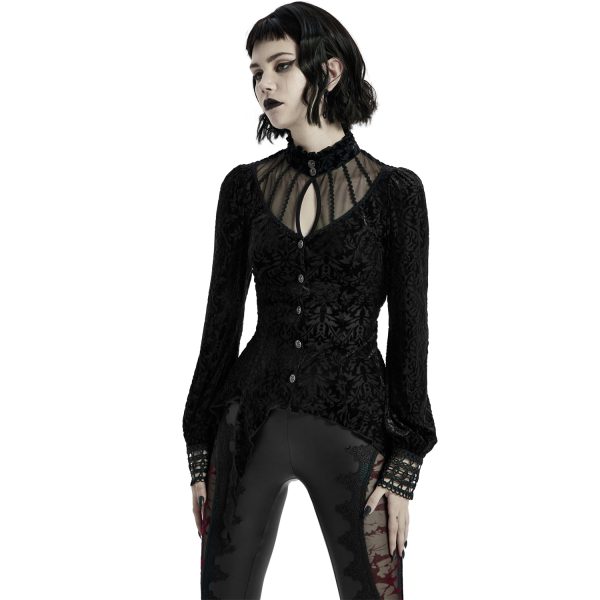 vente à bas prix PUNK RAVE Chemisier ‘Hecate’ Noir 8