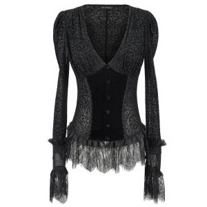 DEVIL FASHION Chemisier ‘Lavinia’ Noir marque pas cher 39