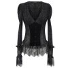 DEVIL FASHION Chemisier ‘Lavinia’ Noir marque pas cher 56