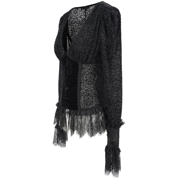 DEVIL FASHION Chemisier ‘Lavinia’ Noir marque pas cher 14